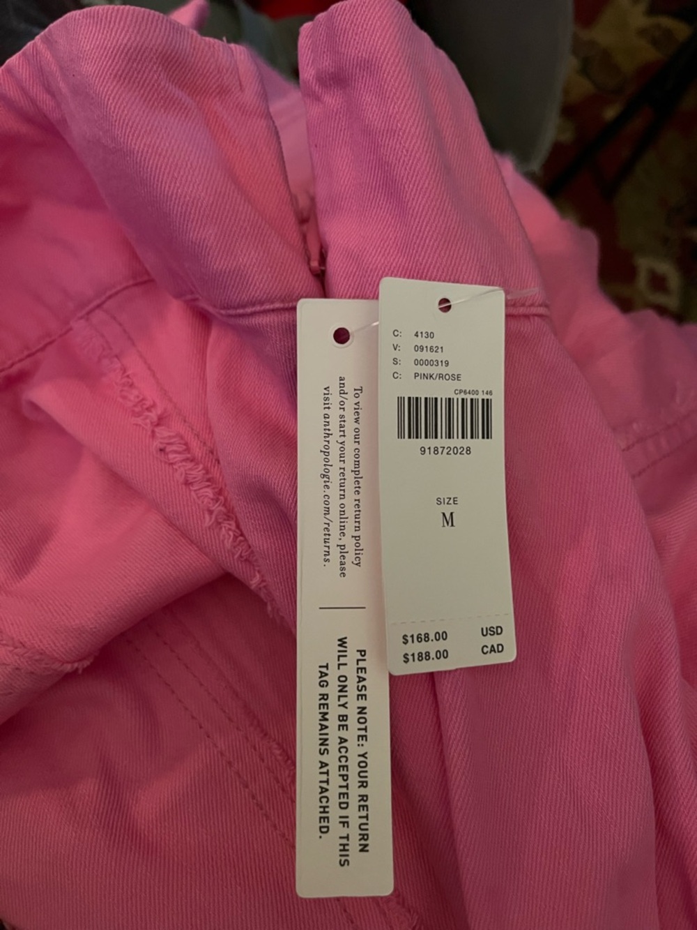 NWT Anthropologie Pilcro Strapless Pink Mini Dress - Picture 6 of 7